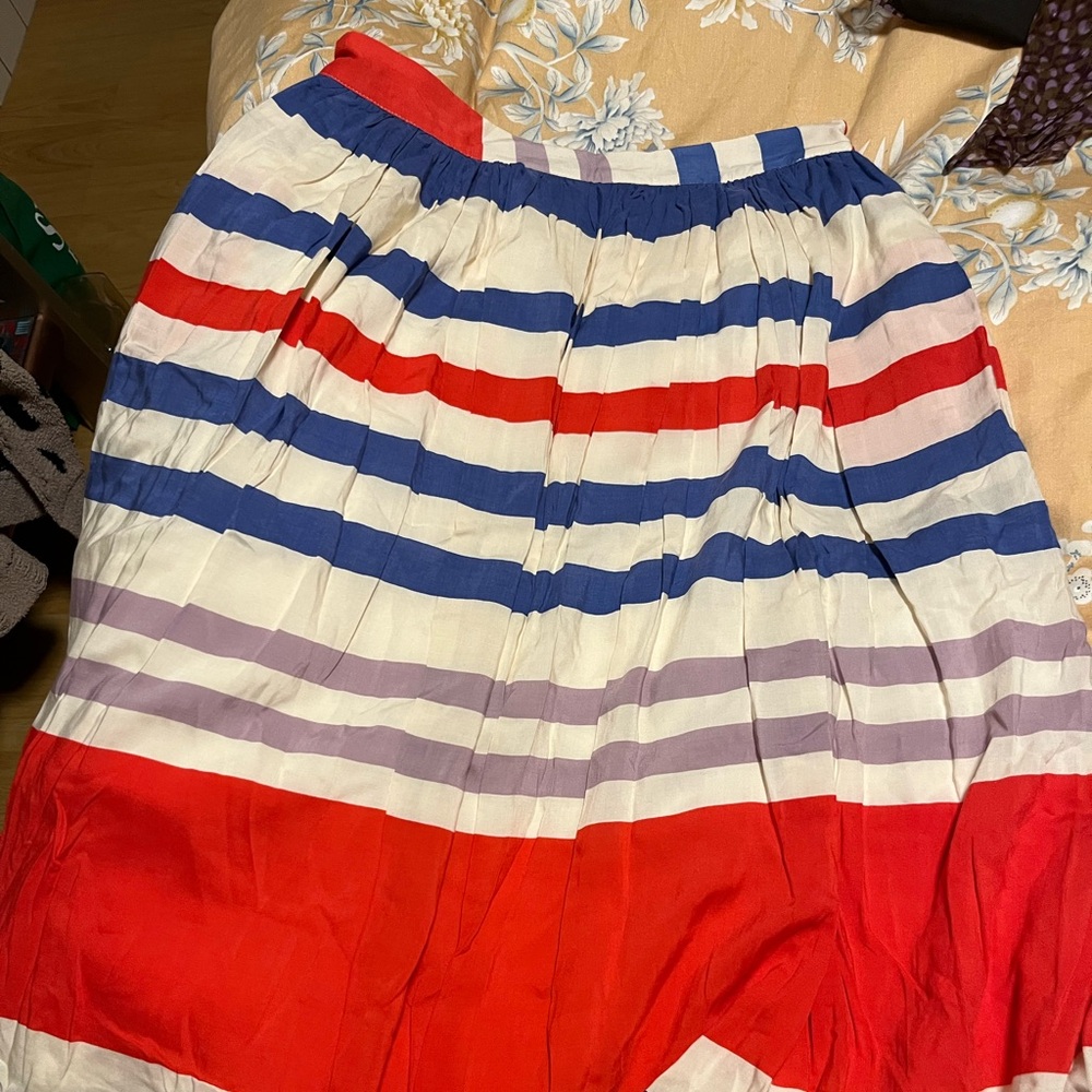 Striped skirt with attached slip.  Like new.  Lovely cotton fabric.